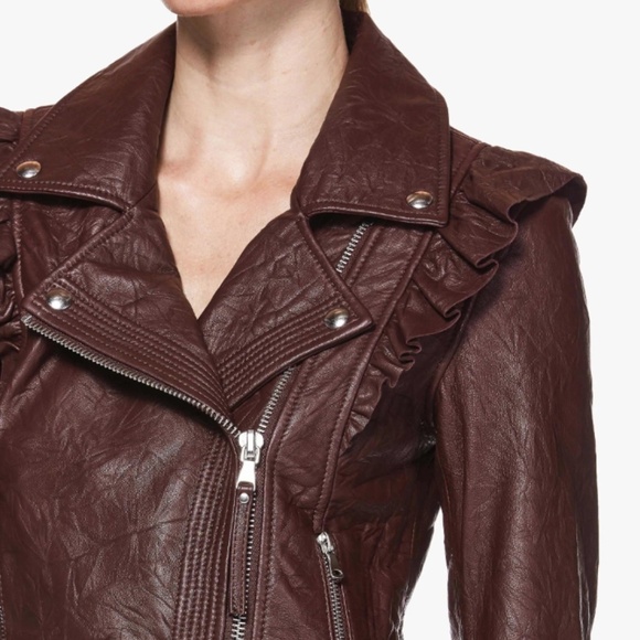 PAIGE Annika leather moto jacket S - Picture 9 of 14